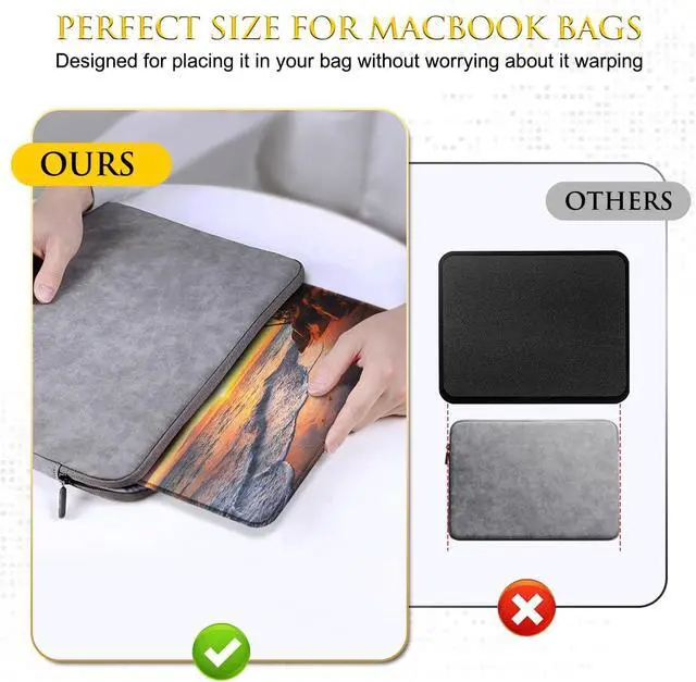 Alt view image 6 of 7 - JIKIOU Mouse Pad with Stitched Edge, Portable Size-10.2x8.3in Sunset | Anti-Fray, Comfortable Smooth Lycra Surface, Non-Slip Rubber Base, Machine Washable Fade-resistant, Compatible with All Mice