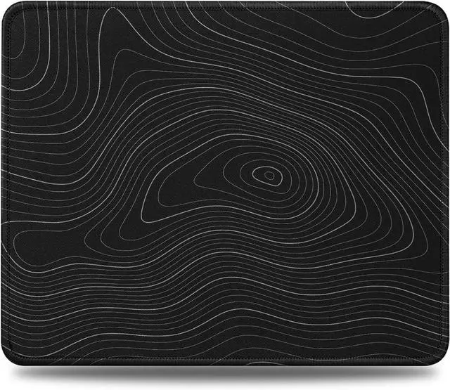 Main image of JIKIOU Mouse Pad with Stitched Edge, Portable Size-10.2x8.3in Contour | Anti-Fray, Comfortable Smooth Lycra Surface, Non-Slip Rubber Base, Machine Washable Fade-resistant, Compatible with All Mice
