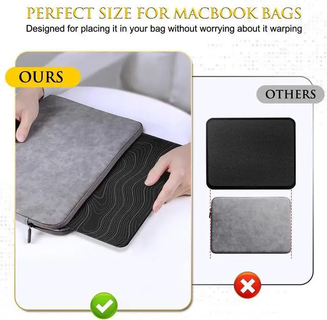 Alt view image 6 of 7 - JIKIOU Mouse Pad with Stitched Edge, Portable Size-10.2x8.3in Contour | Anti-Fray, Comfortable Smooth Lycra Surface, Non-Slip Rubber Base, Machine Washable Fade-resistant, Compatible with All Mice