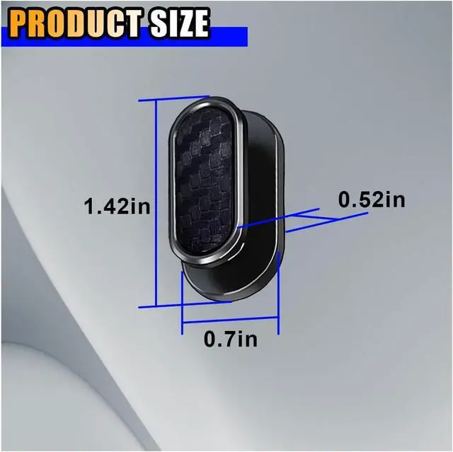 Alt view image 2 of 6 - KITUREK Car Mini Hooks, Self-Adhesive Backseat Hangers, 4PCS, Carbon Fiber | Multifunctional Wall Hanging Hooks, Universal Hook Stickers, Car Interior Accessories for Key Charging Cable Earphone