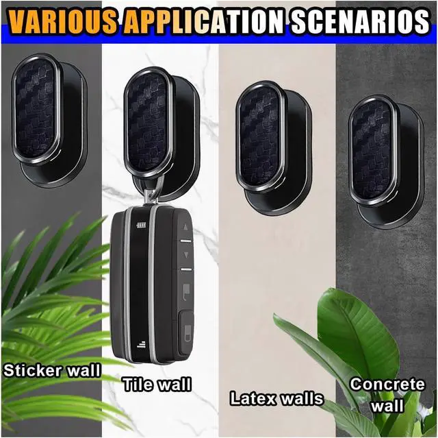 Alt view image 5 of 6 - KITUREK Car Mini Hooks, Self-Adhesive Backseat Hangers, 4PCS, Carbon Fiber | Multifunctional Wall Hanging Hooks, Universal Hook Stickers, Car Interior Accessories for Key Charging Cable Earphone