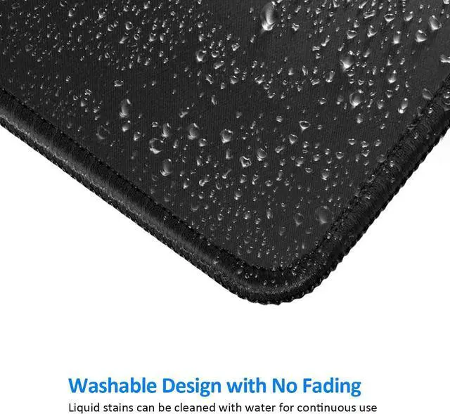 Alt view image 5 of 6 - JIKIOU Mouse Pad with Stitched Edge, Perfect Size-10.2x8.3in Black | Anti-Fray, Comfortable Smooth Lycra Surface, Non-Slip Rubber Base, Machine Washable Fade-resistant, Compatible with All Mice