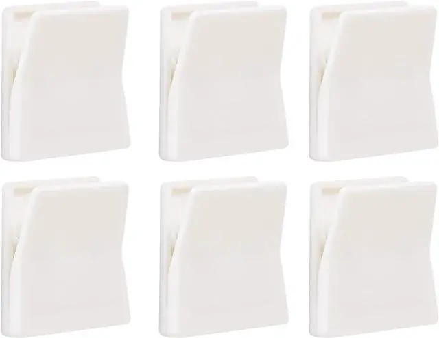 Main image of 6 Pcs Large Self Adhesive Clips, Tapestry Hanger, Wall Tapestry Clips, No Drilling Adhesive Towel Holder, Towel Clip for Bathroom Kitchen Home Office Hotel, White