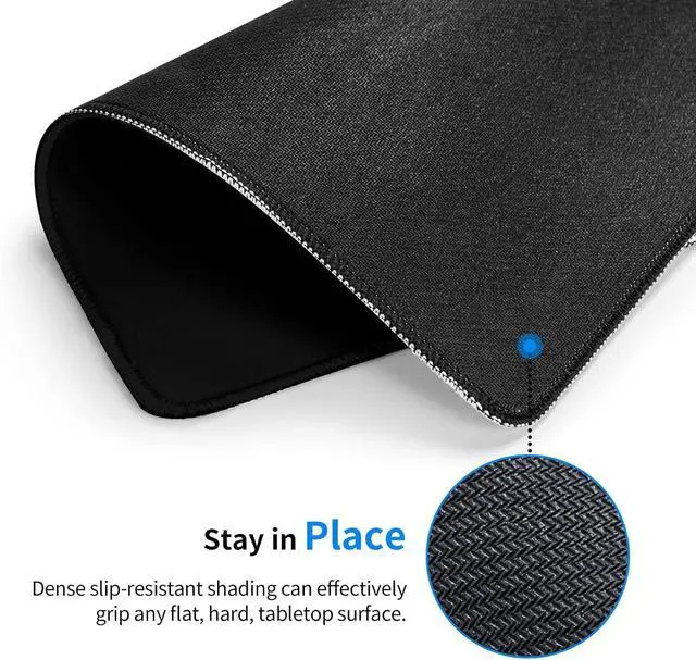 Alt view image 2 of 7 - Custom Mousepads Add Your Own Photo Name Logo, Pure Black, 7"x8.6" | Personalized Rectanglar Mousepad Customized Image Mousemat Gifts for Men Women Father Mother Wife Husband Friend