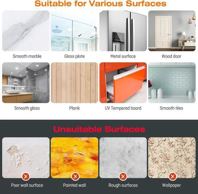 Alt view image 7 of 7 - 24 Pack Clear Adhesive Wall Hooks for Hanging Heavy-Duty 33Lb No Damage | Waterproof & Rustproof, Transparent, No-Drill, 33lbs Max Load, Stick Hooks for Bathroom, Kitchen, Towel, Outdoor, Office