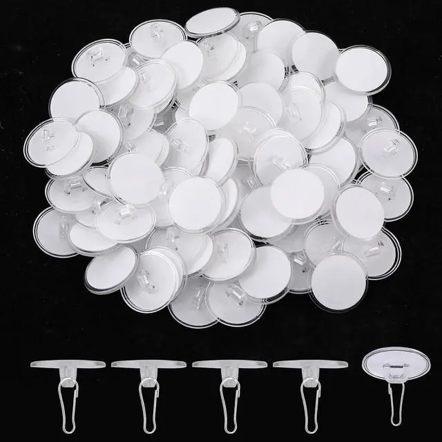 Main image of Piriuuo 50 Pcs Self-Adhesive Ceiling Hooks No-Drill Ceiling Discs Clear Round Suction Cup Removable Wall Hanger Sticky Hooks Hanging Ceiling Hooks for Festival Wedding Christams Ceiling Decorations