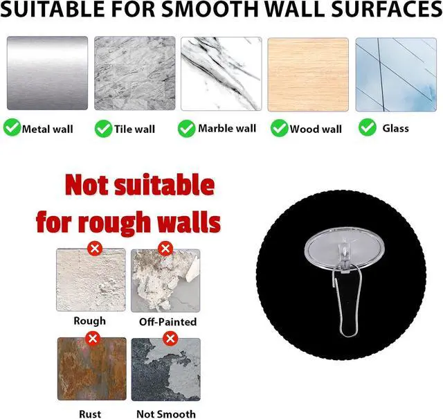 Alt view image 7 of 7 - Piriuuo 50 Pcs Self-Adhesive Ceiling Hooks No-Drill Ceiling Discs Clear Round Suction Cup Removable Wall Hanger Sticky Hooks Hanging Ceiling Hooks for Festival Wedding Christams Ceiling Decorations