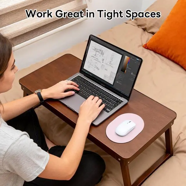 Alt view image 7 of 7 - Oval Mouse Pad 6x8in Non-Slip for Laptop,Pink | Portable water-drop mousepad with rubber non-slip base, smooth surface for precise cursor control, for travel and office