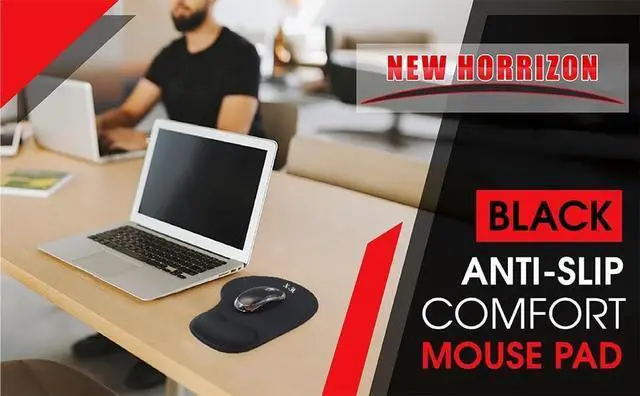 Alt view image 6 of 7 - Ergonomic Mouse Pad with Wrist Rest, Gel Wrist Support Mousepad, Pain Relief Laptop Computer Mouse Pad, Non-Slip Mouse Pads for Home & Office