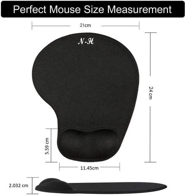 Alt view image 4 of 7 - Ergonomic Mouse Pad with Wrist Rest, Gel Wrist Support Mousepad, Pain Relief Laptop Computer Mouse Pad, Non-Slip Mouse Pads for Home & Office
