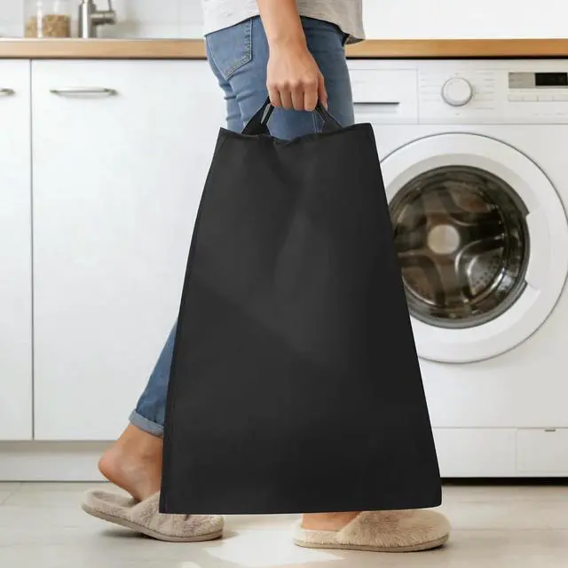 Alt view image 5 of 7 - STORAGE MANIAC Metal Rack Laundry Hamper, Large Laundry Basket with Convenient Handle, Freestanding Dirty Clothes Hamper for for Dorm, College, Small Space, Closet, Bedroom, Black