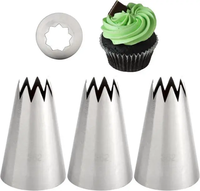 Main image of Deviled Egg Piping Tip, Extra Large Open Star Tip for Churros & Cupcake