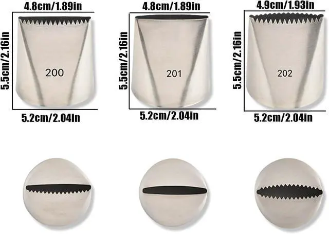 Alt view image 2 of 7 - Piping Tips For Cake Decorating, Stainless Steel Icing Piping Nozzles For Pastry Fondant Decorating Tools (C)
