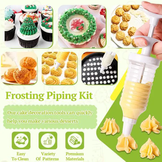 Alt view image 3 of 7 - Suuker Cake Decorating Kit, Icing Gun with 8 Piping Tips for Cupcakes | 8 Piping Tips with one-handed Icing Gun Control for Cakes, Cupcakes, Cookies and Dessert Decorating