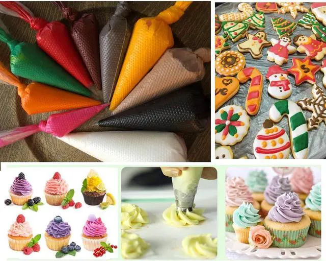Alt view image 4 of 4 - Thickened 100pcs/set Disposable Pastry Bag Icing Piping Bag Cake Cupcake Decorating Bags (16inch Thickened)