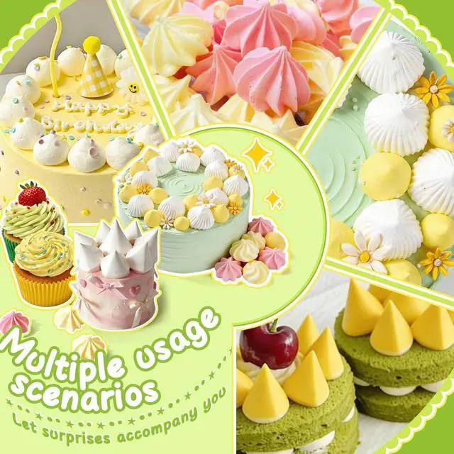 Alt view image 5 of 7 - Suuker 4 Pieces Extra Large Piping Tips Set (F02 F06 9FT R22L) | Stainless Steel, Round Star Square Wide Jumbo, Cake Cupcake Cookie Decorating, Eclair Churro Meringue