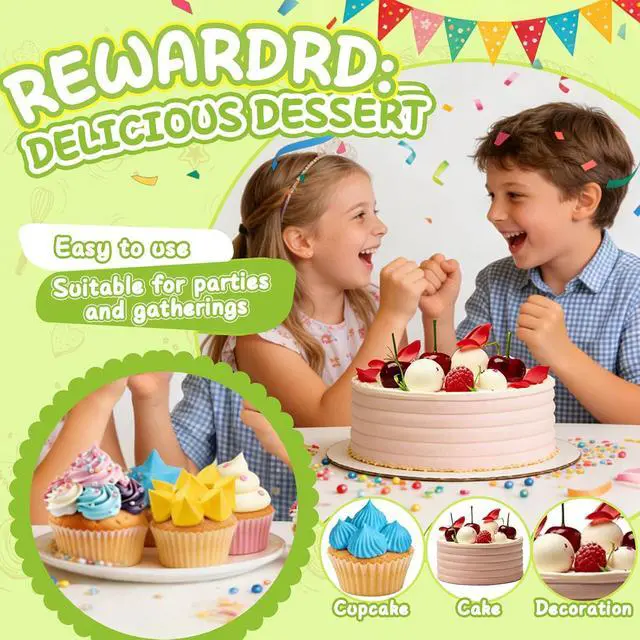 Alt view image 4 of 7 - Suuker 4 Pieces Extra Large Piping Tips Set (F02 F06 9FT R22L) | Stainless Steel, Round Star Square Wide Jumbo, Cake Cupcake Cookie Decorating, Eclair Churro Meringue