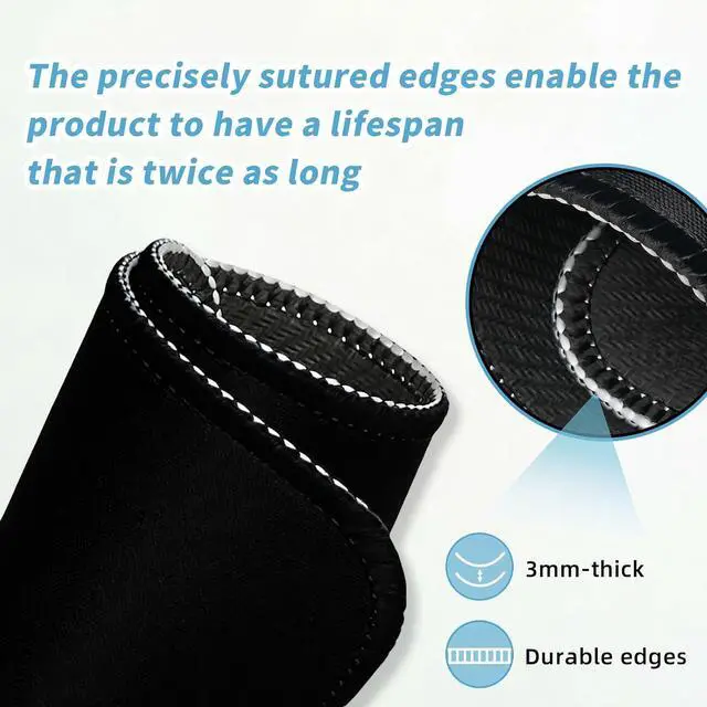 Alt view image 2 of 6 - Small Mouse pad, with Edge-Sewn Design, extends Service Life by Twice, occupying the Optimal Size for the Mouse and Wrist Position. (Black)