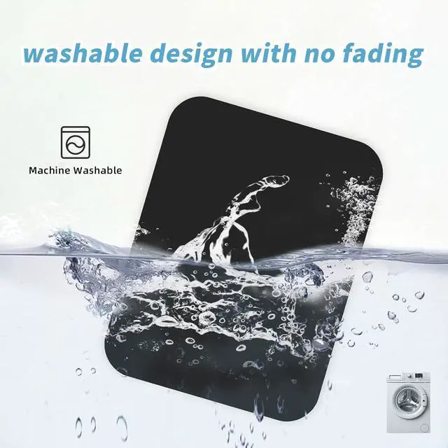 Alt view image 4 of 6 - Small Mouse pad, with Edge-Sewn Design, extends Service Life by Twice, occupying the Optimal Size for the Mouse and Wrist Position. (Black)