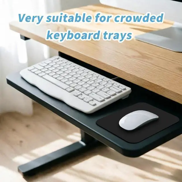Alt view image 6 of 6 - Small Mouse pad, with Edge-Sewn Design, extends Service Life by Twice, occupying the Optimal Size for the Mouse and Wrist Position. (Black)