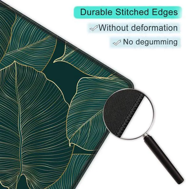 Alt view image 3 of 7 - ITNRSIIET Mouse Pad with Stitched Edge Premium Textured Smooth Precise Operation Waterproof Washable Non-Slip Rubber Base Desktop Protection Mat, 10.2×8.3×0.12 inches, Palm Texture