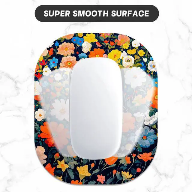 Alt view image 4 of 7 - Small Mouse Pad, 6 x 7 Inch, Oval Mini Mouse Pad with Non-Slip Rubber Base for Laptop Wireless Mouse Keyboard Tray Mousepad, Cute Black Cat