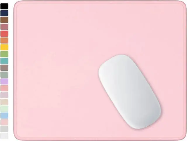Main image of Hsurbtra Pink Mouse Pad, Premium-Textured Square Mousepad 10.2 x 8.3 Inch, Stitched Edge Anti-Slip Waterproof Rubber Pretty Cute Computer Mat for Office Gaming Laptop Women Kids