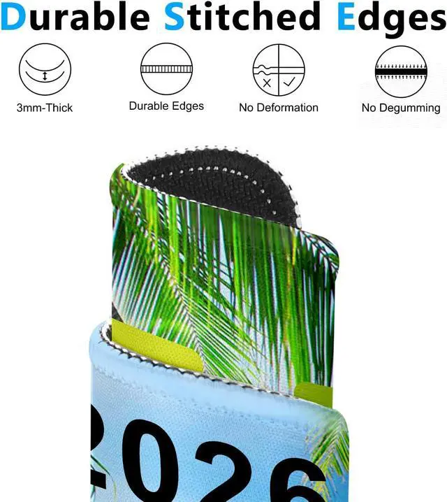 Alt view image 2 of 7 - 2026 Calendar Mouse Pad with Stitched Edges, Gaming Mousepad for Computer Laptop Mat,New Year Office Accessories (8.7 X 7.1 Inch) - Ocean Beach Palm Tree
