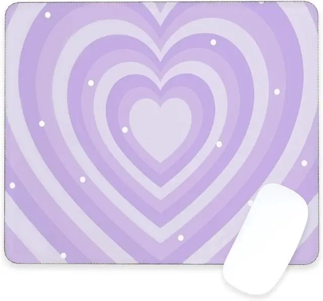 Main image of Girly Purple Mouse Pad, Aesthetic Lavender Mouse Pad Cute, Purple Desk Accessories (9.4 x7.8 Inch)