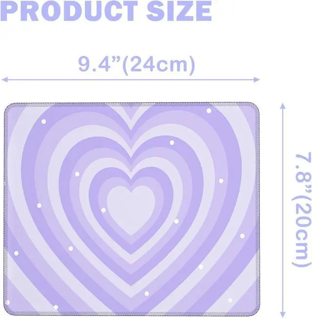 Alt view image 7 of 7 - Girly Purple Mouse Pad, Aesthetic Lavender Mouse Pad Cute, Purple Desk Accessories (9.4 x7.8 Inch)