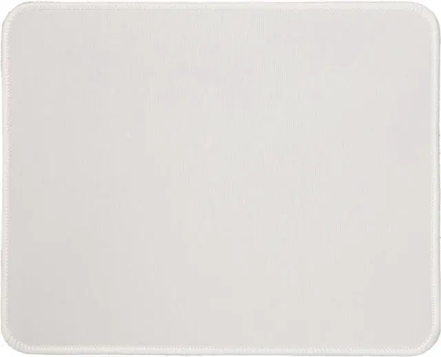 Main image of Mouse Pad with Stitched Edge, Non-Slip Rubber Base, Premium-Textured and Waterproof Mousepad for Computers, Laptop, Office and Home, 10.2x8.3inches, 3mm, White