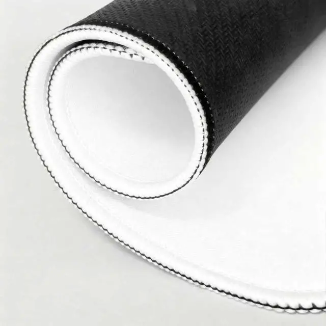 Alt view image 3 of 7 - Mouse Pad with Stitched Edge, Non-Slip Rubber Base, Premium-Textured and Waterproof Mousepad for Computers, Laptop, Office and Home, 10.2x8.3inches, 3mm, White