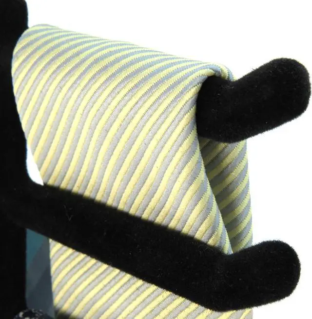 Alt view image 4 of 7 - Hangerworld Single Black Flocked Tie Rack & Belt Organiser Non-Slip Coat Clothes Accessory Hanger, Metal