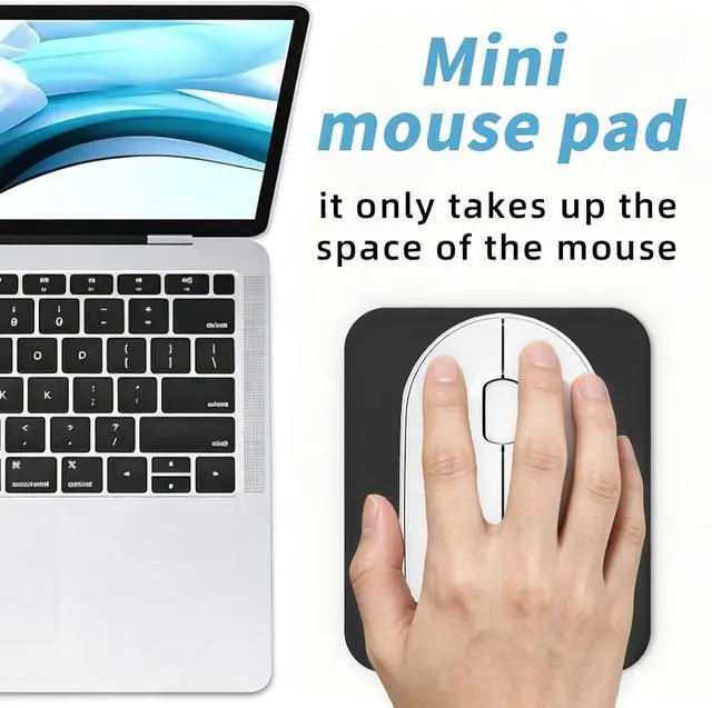 Alt view image 2 of 6 - mini Mouse pad Features a Stitched-Edge Design that Doubles its lifespan and Takes up only the Space Needed for Mouse Movement. (Black)