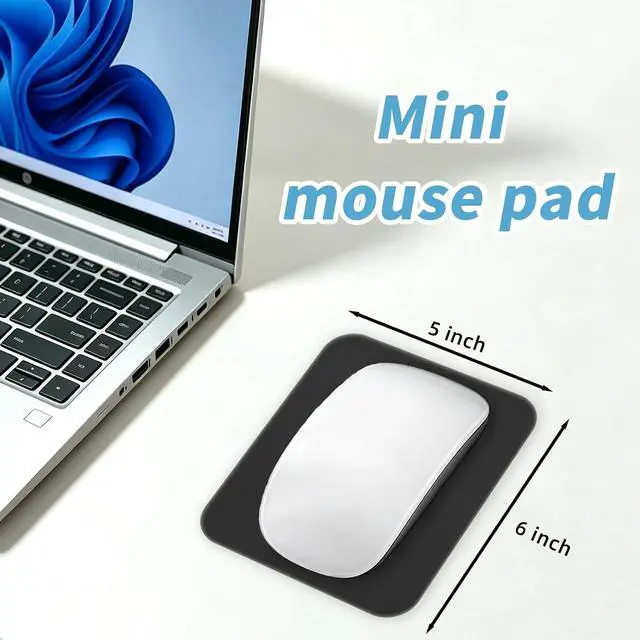 Alt view image 3 of 6 - mini Mouse pad Features a Stitched-Edge Design that Doubles its lifespan and Takes up only the Space Needed for Mouse Movement. (Black)