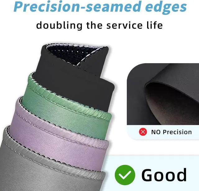 Alt view image 4 of 6 - mini Mouse pad Features a Stitched-Edge Design that Doubles its lifespan and Takes up only the Space Needed for Mouse Movement. (Black)
