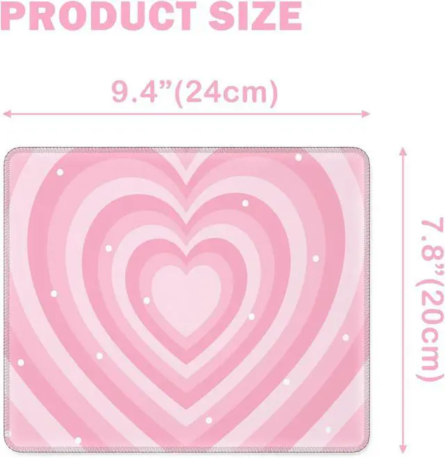 Alt view image 7 of 7 - Cute Kawaii Cutecore Aesthetic Pink Girly Gaming Mouse Pad Small, Gamer Girl Room Decor Desk Accessories (9.4 x7.8 Inch)