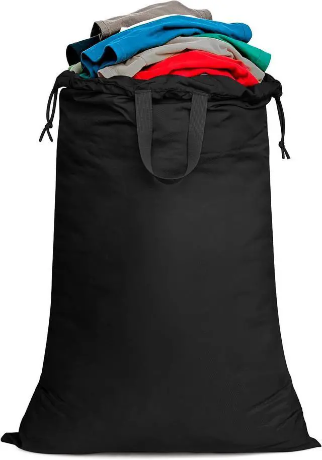 Main image of 120L Extra Large Laundry Bag with Handles for Travel & Dorms | Tear-resistant nylon, machine washable. Foldable, secure drawstring. Perfect for camping, laundromat & college students.