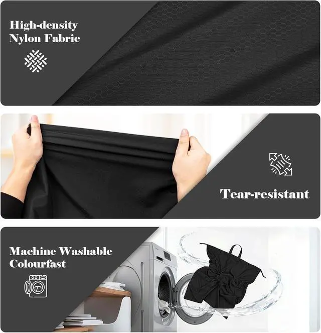 Alt view image 3 of 7 - 120L Extra Large Laundry Bag with Handles for Travel & Dorms | Tear-resistant nylon, machine washable. Foldable, secure drawstring. Perfect for camping, laundromat & college students.