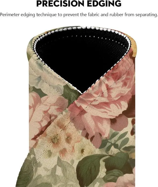 Alt view image 2 of 7 - Elegant Watercolor Floral Mouse Pad - Blossom Your Desk with Nature's Art, Stitched Edges Non-Slip Rubber Base Mouse Pads for Computers Laptop