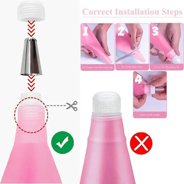 Alt view image 3 of 6 - Cake Decorating Kit,Piping Bags and Tips Set,Cake Decorating Supplies,Frosting Piping Kit,Cake Baking Supplies for Beginners (66PCS)
