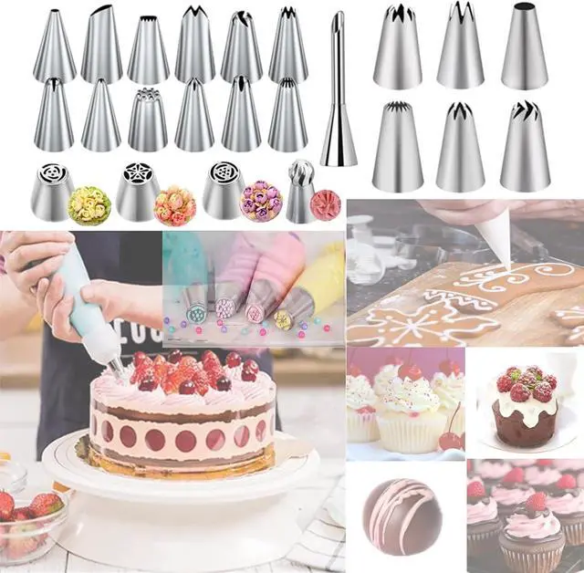 Alt view image 5 of 6 - Cake Decorating Kit,Piping Bags and Tips Set,Cake Decorating Supplies,Frosting Piping Kit,Cake Baking Supplies for Beginners (66PCS)