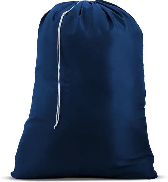 Main image of Handy Laundry XL Nylon Laundry Bag 30"x40", 60 lb Capacity, Navy Blue | 30"x40" XL Nylon Laundry Bag, Locking Drawstring, Machine Washable, Heavy Duty, Travel Dorm Hamper Liner, Navy Blue