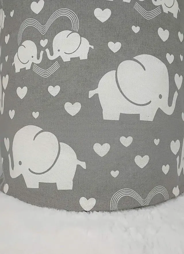 Alt view image 6 of 7 - Kids Laundry Hamper Storage Basket Laundry Organizer Hamper Storage Bins Clothes Box Nursery Hamper Gift Basket with Handles (Love elephant)