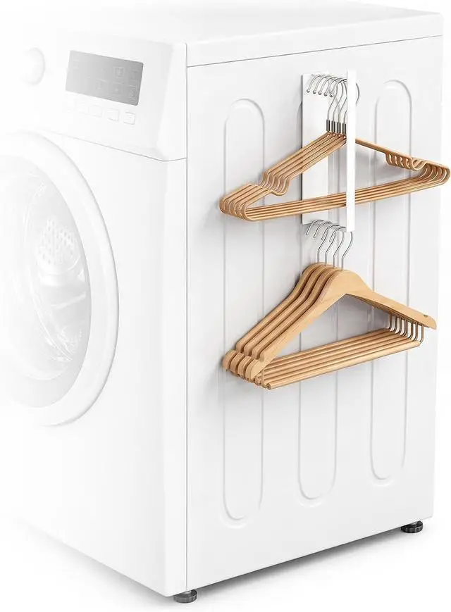 Main image of Magnetic Hanger Organizer for Washing Machine & Closet Laundry Room, Hanger Storage Rack Stacker