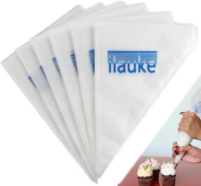 Main image of ilauke 13 Inch Disposable Piping Bags, 100 Pcs for Cake Baking Decorating | anti-burst thick material, non-slip, fits all tips, for home baking commercial kitchen DIY cupcake cookie dessert