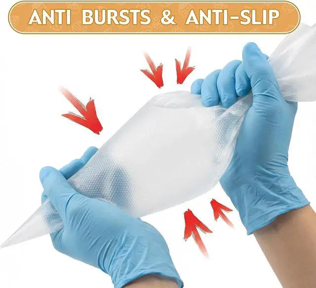 Alt view image 3 of 7 - ilauke 13 Inch Disposable Piping Bags, 100 Pcs for Cake Baking Decorating | anti-burst thick material, non-slip, fits all tips, for home baking commercial kitchen DIY cupcake cookie dessert