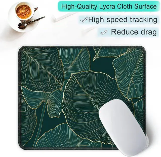 Alt view image 6 of 7 - ITNRSIIET Mouse Pad with Stitched Edge Premium Textured Smooth Precise Operation Waterproof Washable Non-Slip Rubber Base Desktop Protection Mat, 10.2×8.3×0.12 inches, Palm Texture