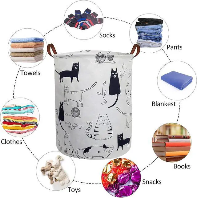 Alt view image 4 of 7 - Collapsible Laundry Basket in Bedroom Waterproof Laundry Hamper in Bathroom Large Laundry Bag in College Dormitory Cloakroom Livingroom Nursery Organizer Toy Bin