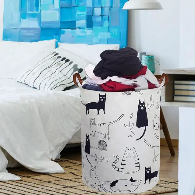 Alt view image 7 of 7 - Collapsible Laundry Basket in Bedroom Waterproof Laundry Hamper in Bathroom Large Laundry Bag in College Dormitory Cloakroom Livingroom Nursery Organizer Toy Bin